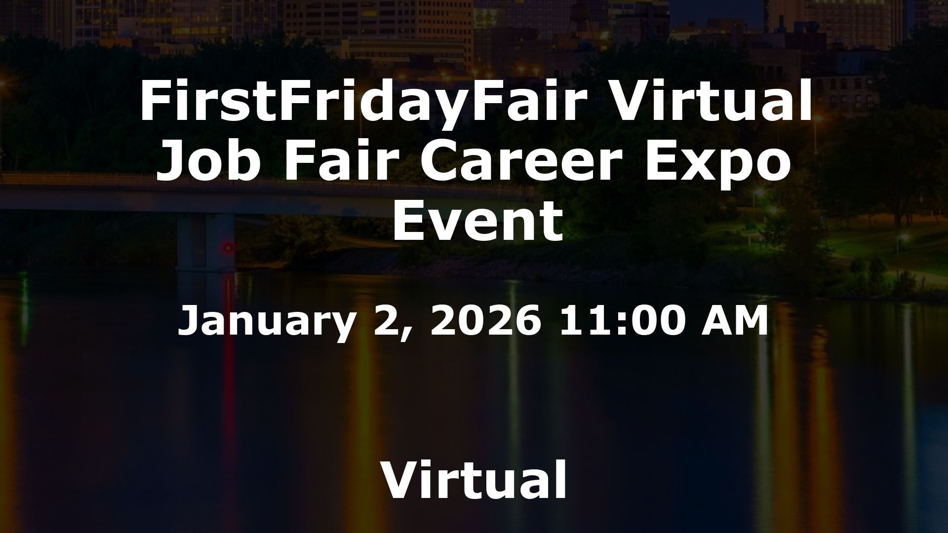 FirstFridayFair Virtual Job Fair Career Expo Event event image